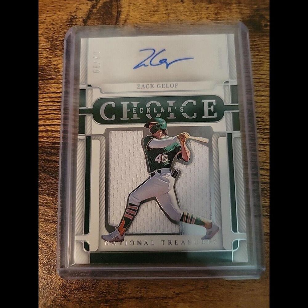2023 Panini National Treasures Ecklar's Choice #ECK-ZG Zack Gelof Patch Auto /99